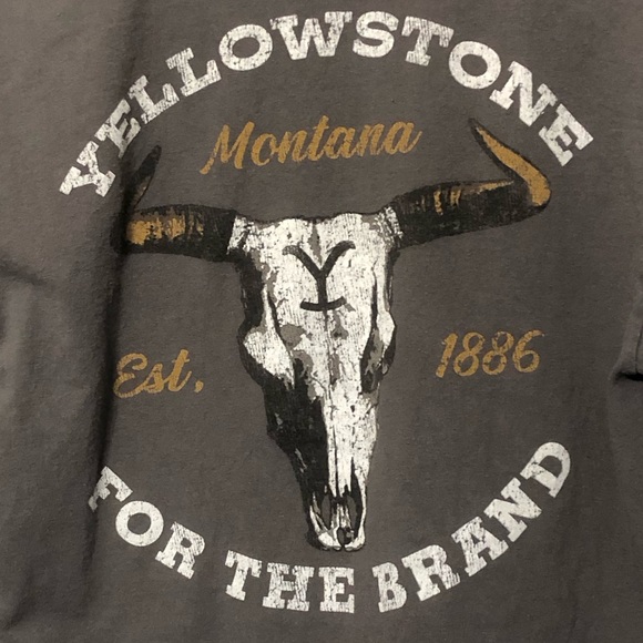Gray Yellowstone Graphic Tee, Adult Size Medium - Picture 2 of 4